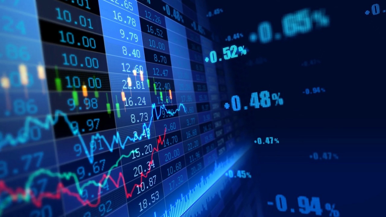Trading dashboard with charts and market data